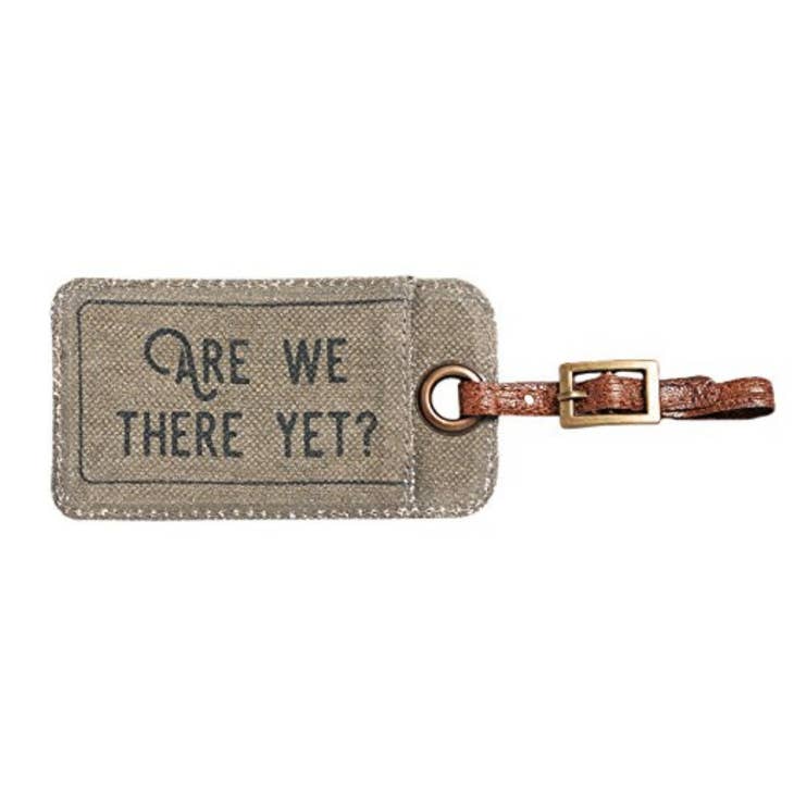 Trip Regrets Up-Cycled Canvas Luggage Tag