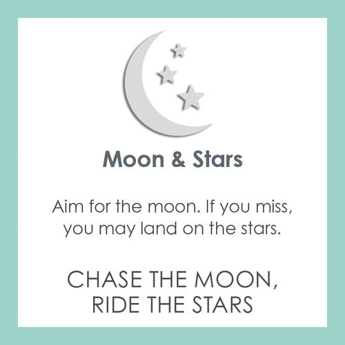 Moon & Stars Gold Pale Blue Small