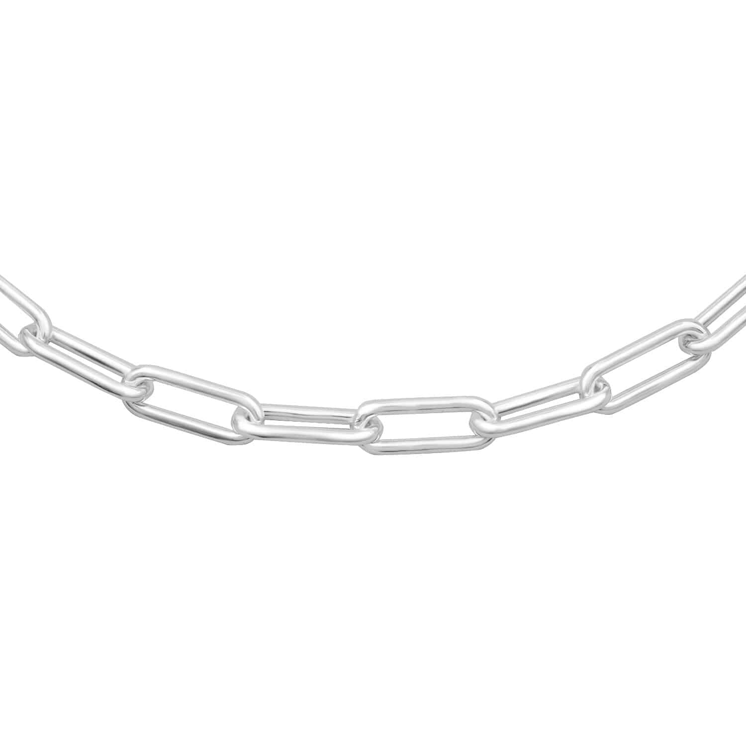 Silver Oval Chain 5.2mm 18"