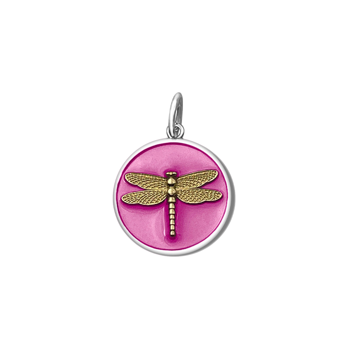 Dragonfly Gold Vintage Pink Small
