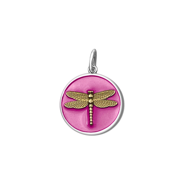 Pink Silk Cord Necklace with Cinnabars, Dragonfly, and Amethyst and Pe –  Lireille